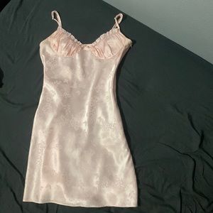 Pink slip dress